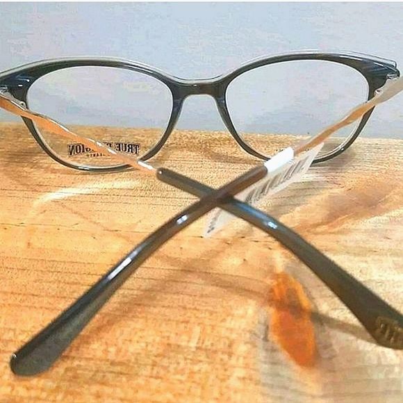 NEW True Religion Eyeglass Frame, Rx'able glasses, brown gold, 51 17 140 classy - Picture 3 of 5